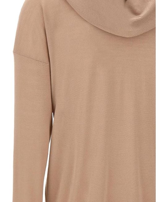 Cardigan Con Cappuccio di Eleventy in Brown