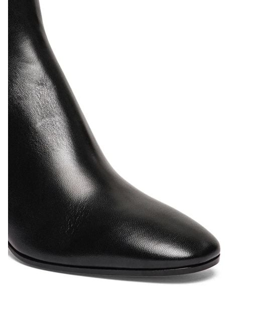 Santoni Black Round-Toe Zip-Fastening Boots