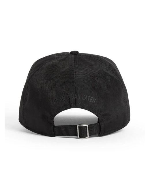 DSquared² Black Logo-Appliqué Baseball Cap for men