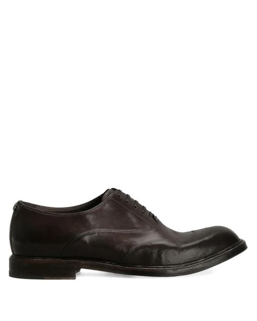 Dolce & Gabbana Brown Lace-Up Oxford Shoes for men