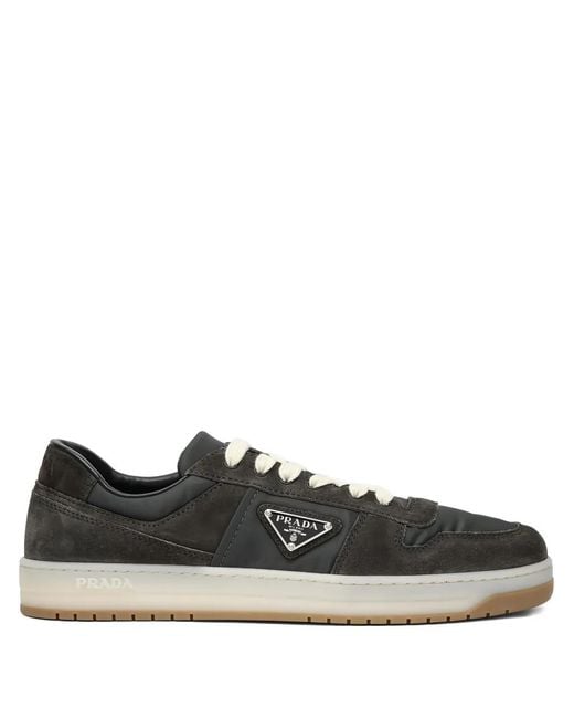 Prada Black Triangle-Logo Sneakers for men