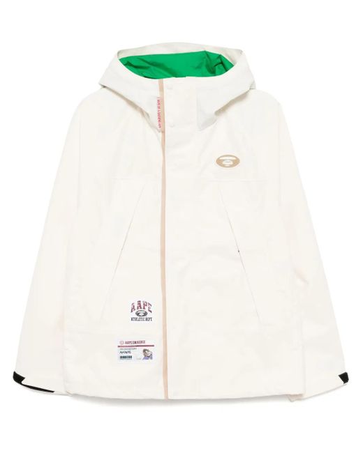 Giacca Con Applicazione di Aape By A Bathing Ape in White da Uomo