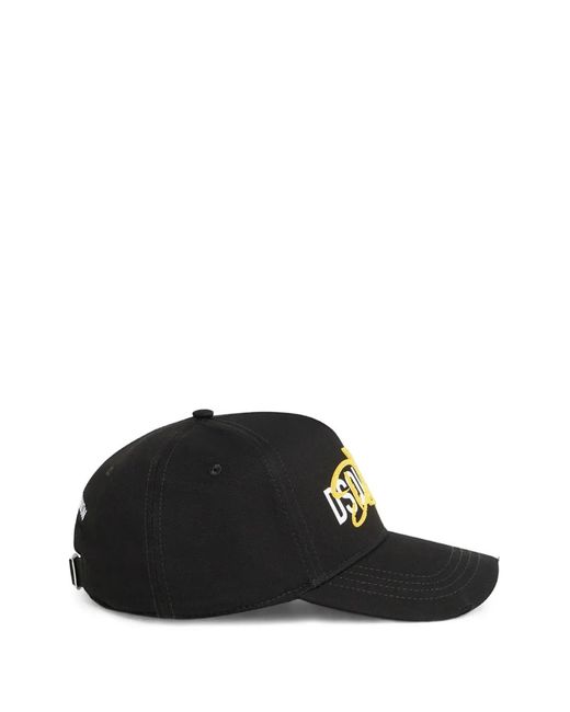 DSquared² Black Logo Baseball Cap for men