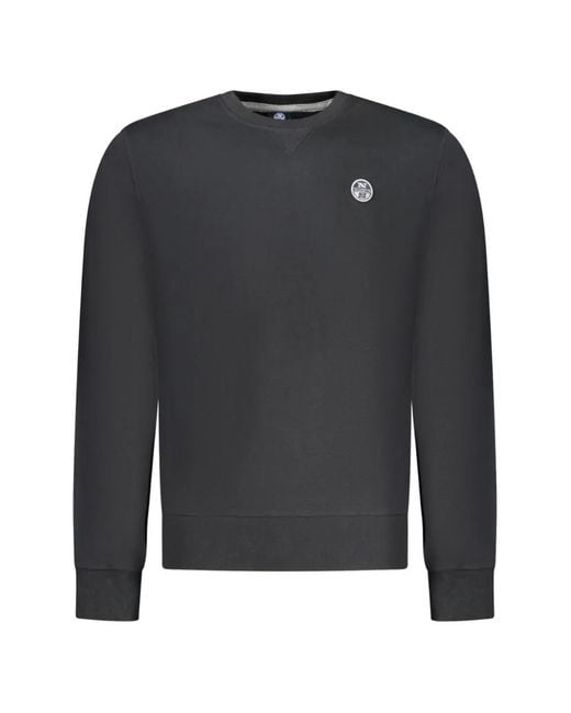 North Sails Gray Logo-Patch Sweater for men