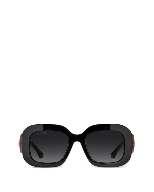 Etro Black Logo-Deail Sunglasses