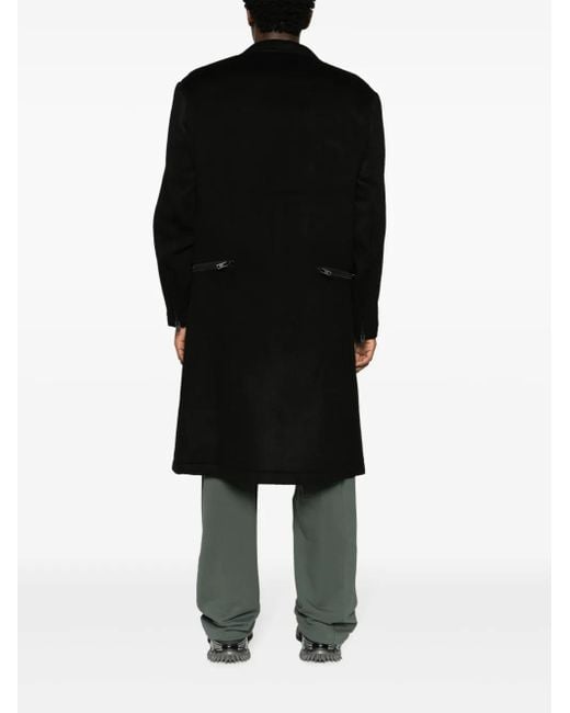 Y-3 Black X Adidas Tailored Single-Breasted Coat for men