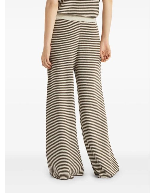 Brunello Cucinelli Natural Cotton Track Trousers