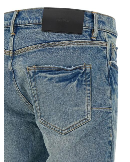 Purple Brand Jeans mit Logo-Patch in Blue für Herren
