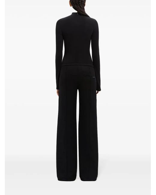 Courreges Black Tracksuit Interlock Low-Rise Baggy Pants