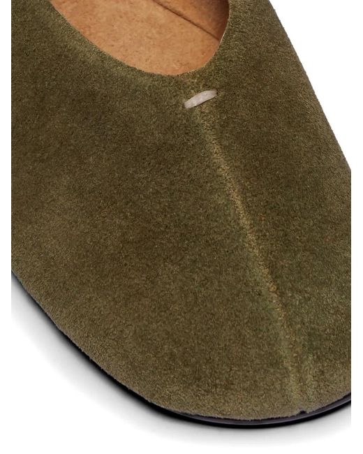 Bernardo Green Ballerinas Mit Eckiger Kappe