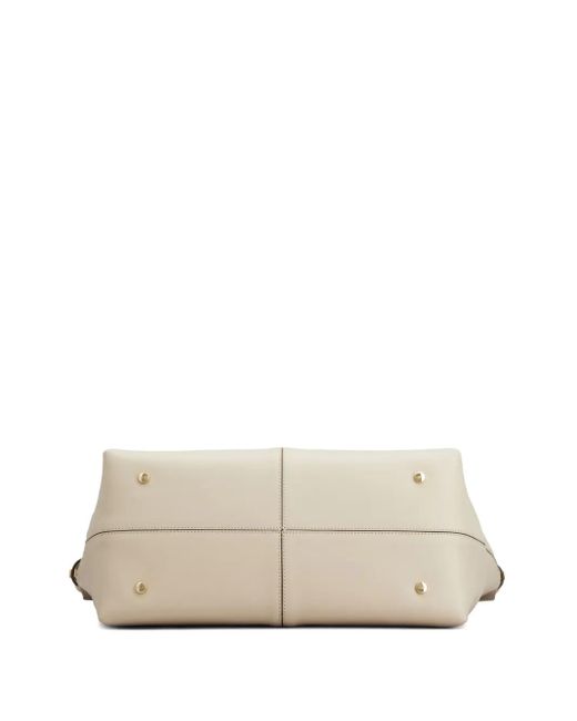 Bolso shopper de piel Tod's de color Natural