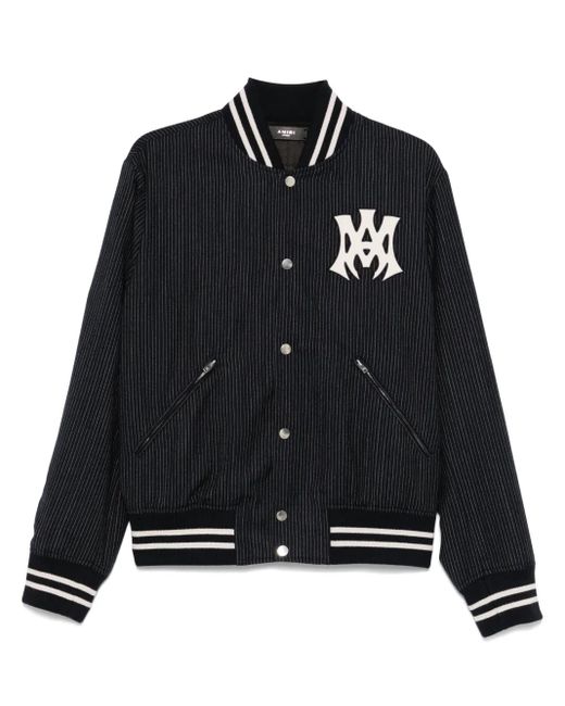 Amiri Black Classic Pinstripe Bomber Jacket For for men