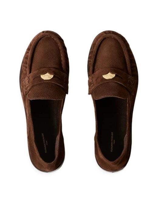 Claudie Pierlot Brown Chocolate Suede Loafers