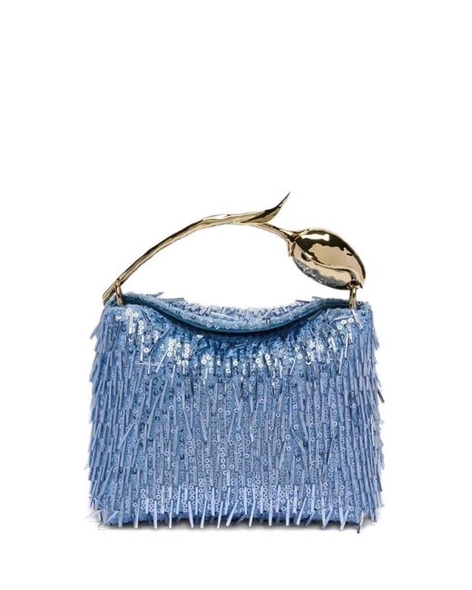 Erdem Blue Mini Bloom Bag