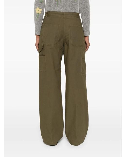 Aspesi Green Canvas Trousers