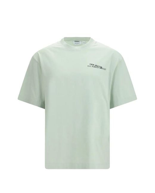 Off-White c/o Virgil Abloh Green T-Shirt Arrow À Logo Imprimé for men