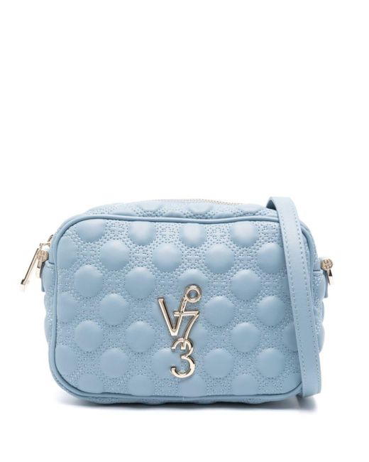 V73 Blue Eva Quilted Shoulder Bag