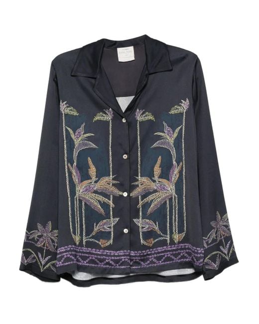 Camicia A Fiori di Forte Forte in Blue