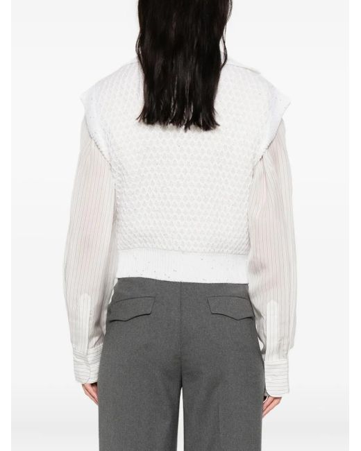 Peserico デコラティブボタン トップ White