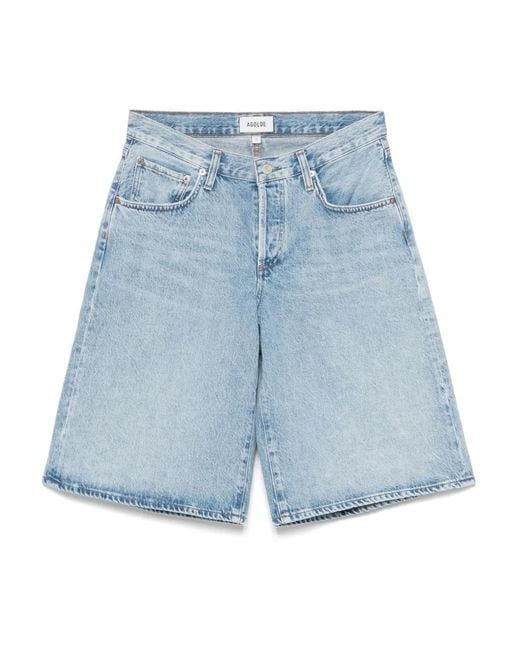 Agolde Spijkershorts in het Blue