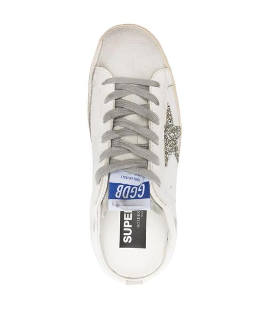Golden Goose Deluxe Brand White Super-Star Leather Mules