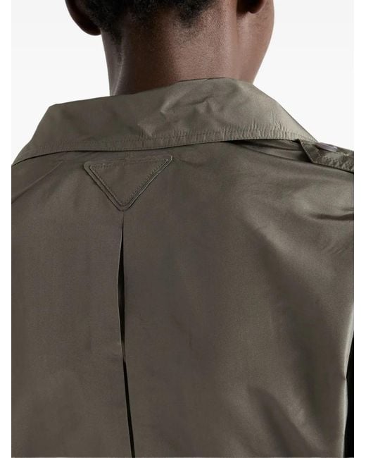 Prada Taffeta Midi-Jurk in het Gray