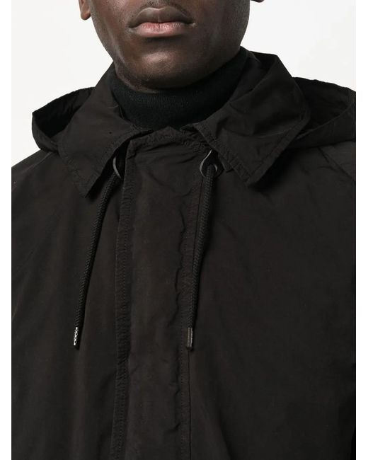 Aspesi Black Longshore Double-Layered Parka for men