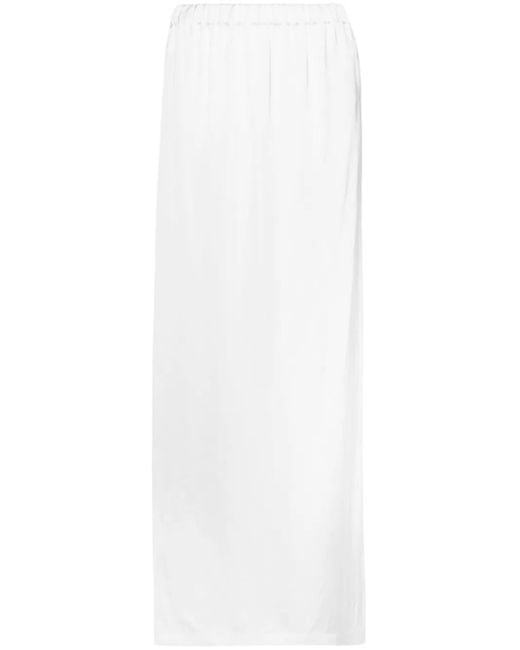 Fabiana Filippi White Duchess-Satin Maxi Skirt