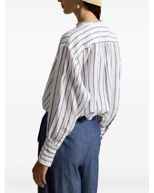 Polo Ralph Lauren White Sara Linen Shirt