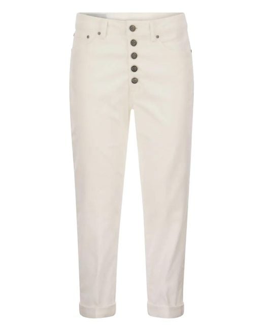Dondup White Five-Pockets Jeans
