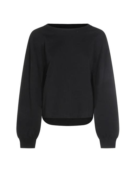 Thom Krom Black Cuffed Cropped Sweatshirt
