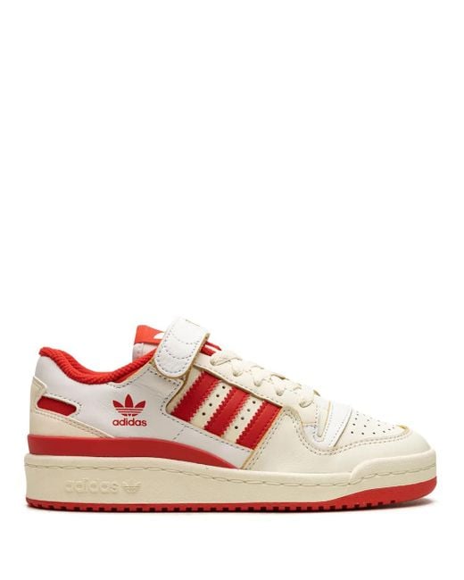 Adidas Pink Side-Stripe Leather Sneakers