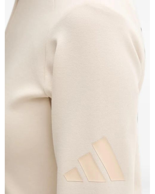 Adidas Natural Soft Luz Logo-Patch Zip-Up Sweatshirt