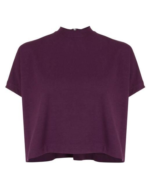Lenny Niemeyer Purple Short-Sleeve Cropped T-Shirt