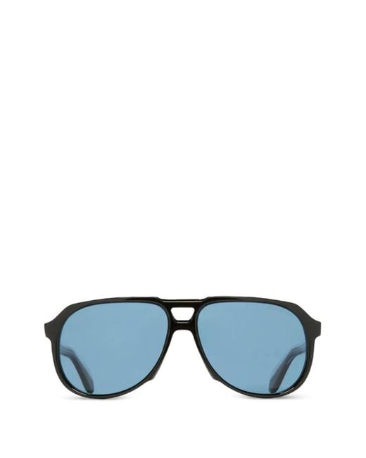 Cutler & Gross Blue Pilot-Frame Sunglasses