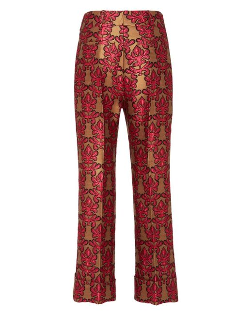 LaDoubleJ Red Hendrix Straight Trousers