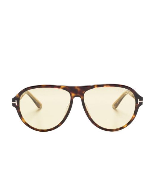 Tom Ford Natural Quincy Sonnenbrille mit Oversized-Gestell