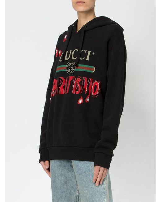 Gucci Spiritismo Logo Hoodie in Black | Lyst