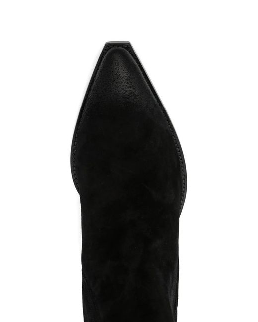 Sartore Black Pointed-Toe Boots