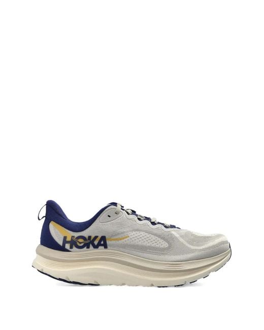 Hoka One One White Kawana 3 Lace-Up Sneakers for men