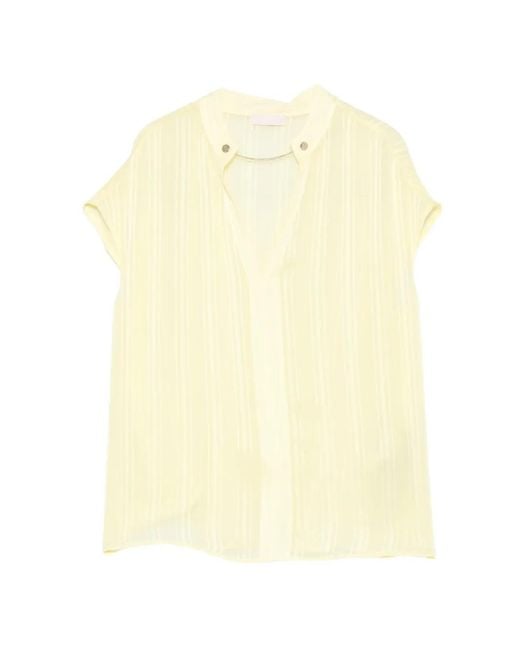 Liu Jo Yellow Chain Detail Stripe Top
