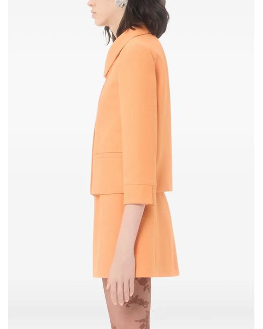 Valentino Garavani Orange Crepe Couture Jacket