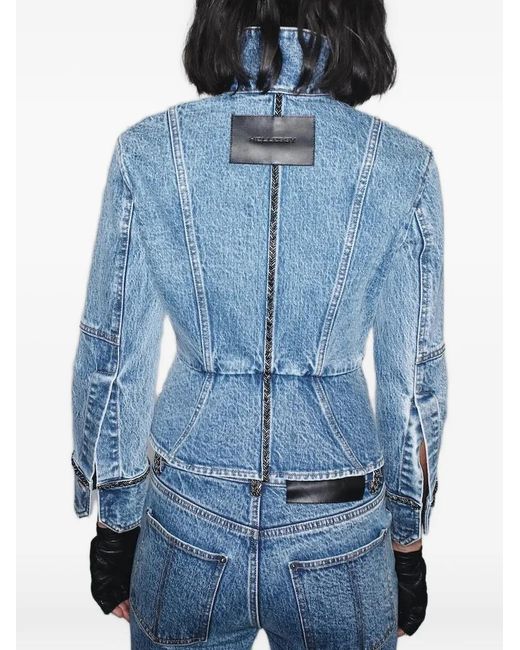 Hellessy Blue Kai Braided-Trim Denim Jacket