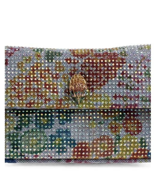 Kurt Geiger Gray Pickle Crystal-Embellished Shoulder Bag