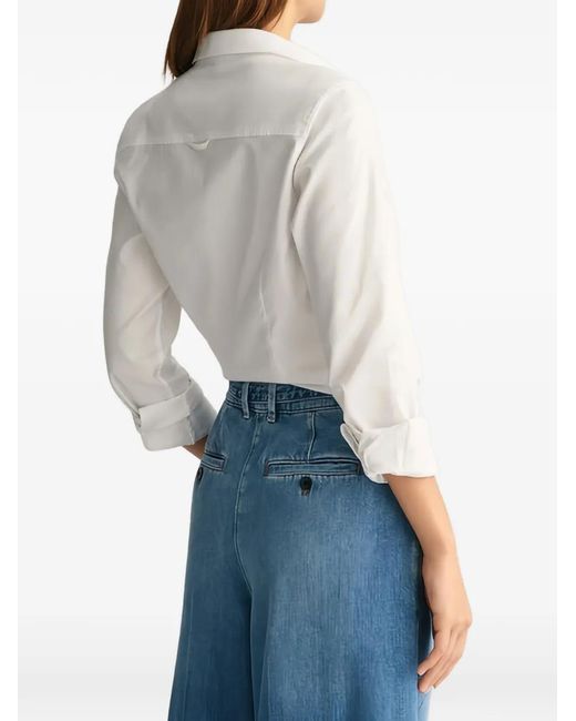 Gant White Buttoned Logo Shirt