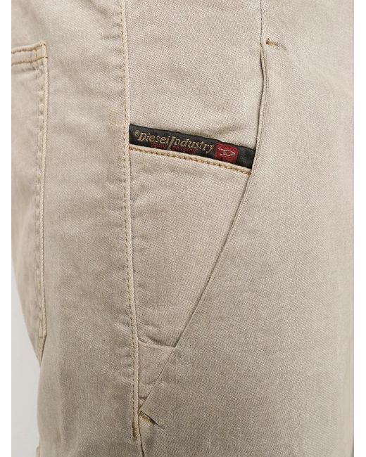 DIESEL Gray Plain Cargo Shorts for men