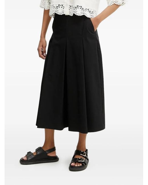 Twinset Pleated Logo-buckle Trousers Black