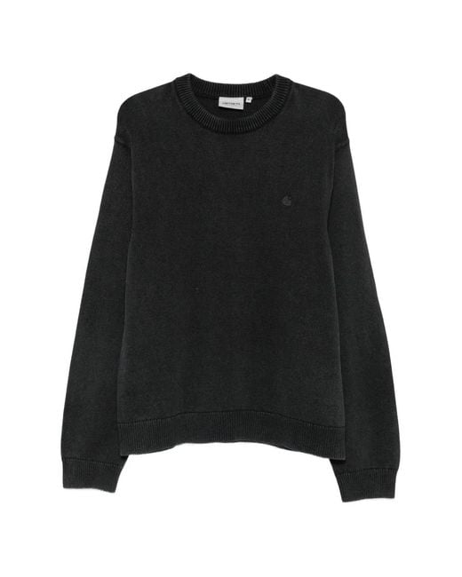 Carhartt Black Kori Distressed-Effect Sweater for men