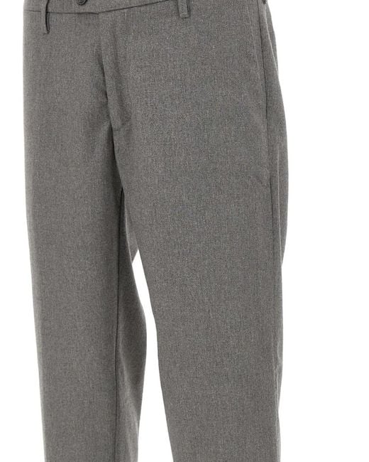 Re-hash Gray Buttoned Cuffed Trousers for men