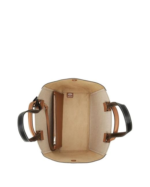 Tod's Natural Medium Shopping Handbag